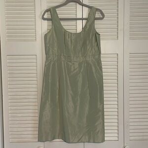 J. Crew 100% Silk Dress 12 Mint Light Green Fully Lined